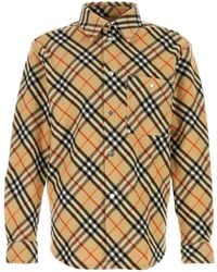 Burberry - Embroidered Wool Flannel Shirt - Lyst