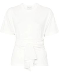 forte_forte - Organic Cotton Knotted T-Shirt - Lyst