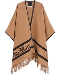 Max Mara - Jacquard Wool Poncho - Lyst