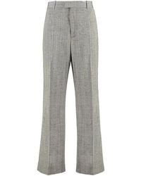 Bottega Veneta - Viscose-Silk Flared Trousers - Lyst