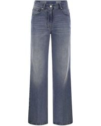 Peserico - Stretch Cotton Denim Trousers - Lyst