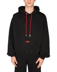 Gcds - Sweatshirt With Rubber Logo - Lyst