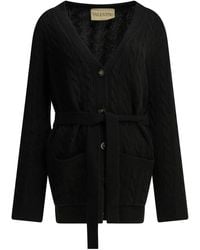 Valentino - Cashmere Cable-Knit Cardigan - Lyst