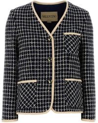 Valentino Garavani - Embroidered Tweed Blazer - Lyst