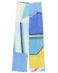 Pleats Please Issey Miyake - Pleats Please By Issey Miyake "City Collage" Trousers - Lyst