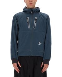 and wander - Modern Nylon Jacket With Ribbed Cuffs - Lyst