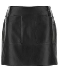 Bottega Veneta - Leather Mini Skirt - Lyst