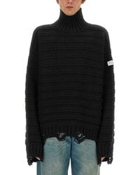 MM6 by Maison Margiela - Maglione A Collo Alto - Lyst
