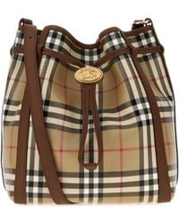 Burberry - Mini Cotton Drawstring Bucket Bag - Lyst