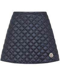 Moncler - Diamond Quilted Miniskirt - Lyst