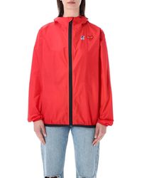 COMME DES GARÇONS PLAY - Waterproof Hooded K-Way Nylon Jacket - Lyst