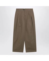 TOTEME - Hazelnut Cotton Trousers - Lyst