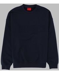 HUGO - Embossed Logo Sweatshirt - Lyst