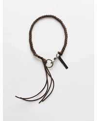 Our Legacy - Braided Ladon Necklace Leather - Lyst
