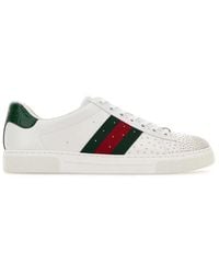 Gucci - Leather Ace Sneakers - Lyst