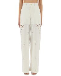 Marine Serre - Upcycled Linen Pants - Lyst