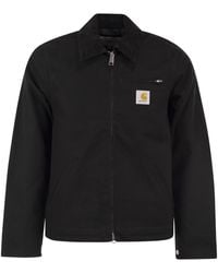 Carhartt - Cotton Canvas Jacket With Padding And Corduroy Collar - Lyst