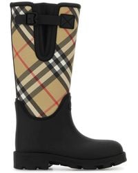 Burberry - Printed High Boots - Lyst