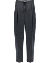 Brunello Cucinelli - Front Pleat Pants - Lyst
