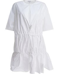 Alaïa - Dress With Drawstring Ties - Lyst