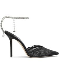 Jimmy Choo - Textile Calf Leather Pumps - Lyst