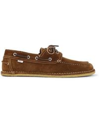 Ami Paris - Suede Lace-Up Boat Shoes - Lyst