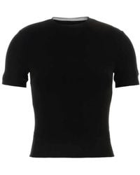 Maison Margiela - Cupro-Blend Stretch T-Shirt Top - Lyst