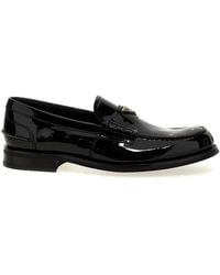 Prada - Logo Patent Leather Loafer - Lyst
