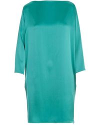 Gianluca Capannolo - Nathalie Satin Boat Neck L/S Dress - Lyst