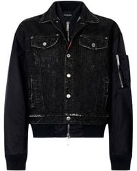 DSquared² - Aviator Hybrid Jean Jacket - Lyst