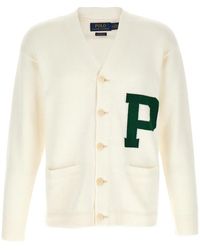 Polo Ralph Lauren - Letter Intarsia Cardigan - Lyst