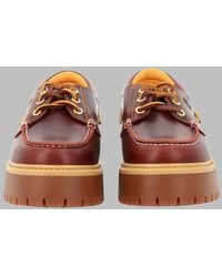 Timberland - Platform Leather Lug Sole Loafers - Lyst