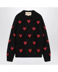 Valentino - Jacquard Heart Pattern Sweater - Lyst