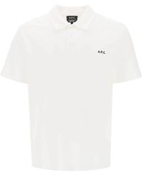 A.P.C. - Gots Cotton-Piqué Polo Shirt - Lyst