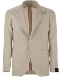 Tagliatore - Virgin Wool And Linen Jacket - Lyst