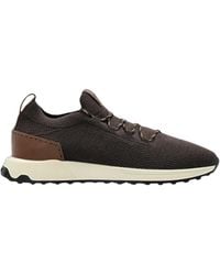 Tod's - Logo-Patch Panelled Sneakers - Lyst
