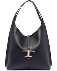 Tod's - Small T Timeless Grained Leather Shoulder Bag - Lyst