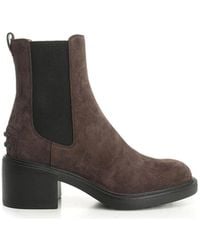 Tod's - Calf Leather Polyester Flat Shoes - Lyst