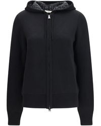 Fendi - Ff Zucca Cashmere Sweater Nero/Grigio Melange - Lyst