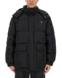 Maison Kitsuné - Oversized Puffy Jacket With High Collar - Lyst