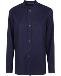 Sofie D ́hoore - "Bela" Mandarin Collar Shirt With Patch Pocket - Lyst