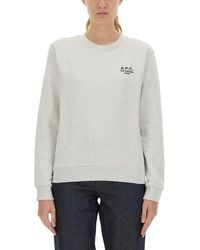 A.P.C. - Rue Madame Sweatshirt With Logo - Lyst