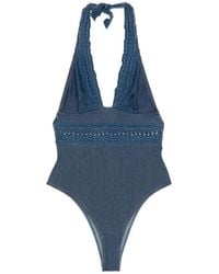 Ermanno Scervino - Lace Detail Swimsuit - Lyst
