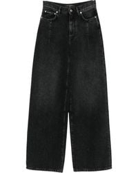 Dolce & Gabbana - Dolce & Gabbana Logo-Plaque Wide-Leg Jeans - Lyst