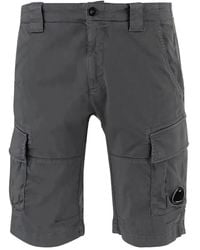 C.P. Company - C.P.Company Cargo Shorts With Lens Detail - Lyst