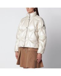 Moose Knuckles - Iceberg Quilt Down Alabaster Nylon Down Jacket - Lyst