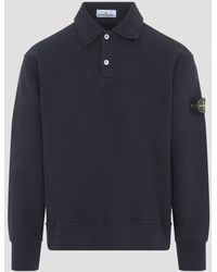 Stone Island - Logo Cotton Sweatshirt - Lyst