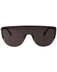 McQueen - Metallic Sunglasses - Lyst
