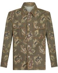Etro - Printed Cotton Shirt - Lyst