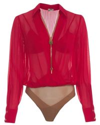 Elisabetta Franchi - Passion Stretch Fabric Shirt - Lyst